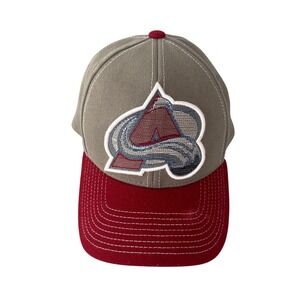 Zephyr Colorado Avalanche NHL Hat Gray Burgundy Z-Fit Stretch Cap Mens ML